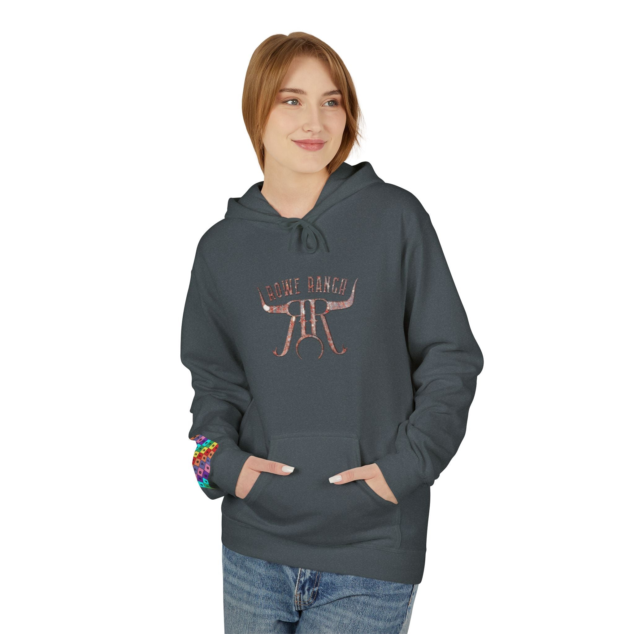 Rowe Ranch Logo Unisex Midweight Softstyle Fleece Hoodie