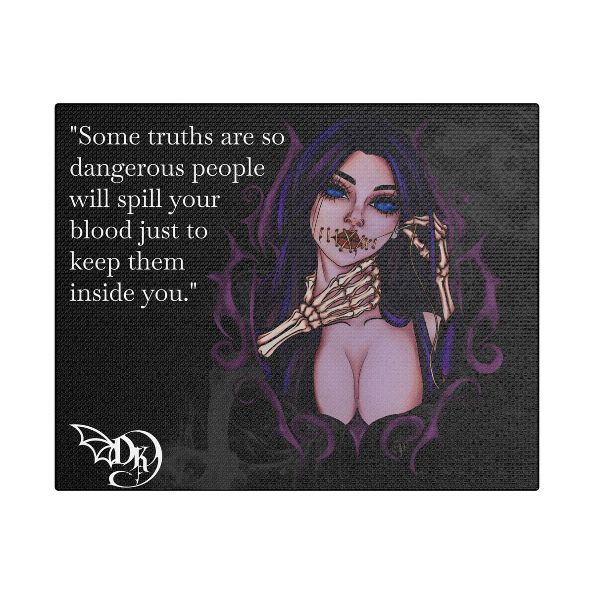 Original Art - Forced Silence - Satin Canvas, Stretched