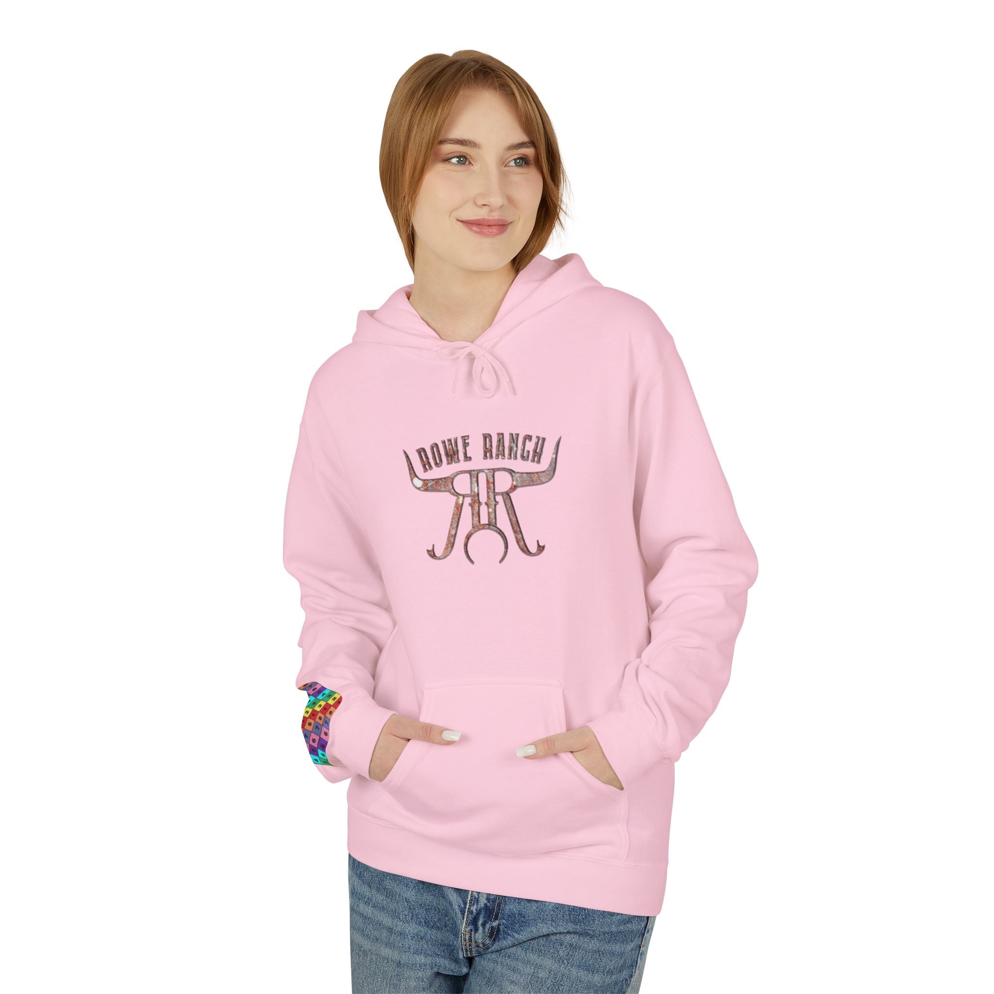 Rowe Ranch Logo Unisex Midweight Softstyle Fleece Hoodie