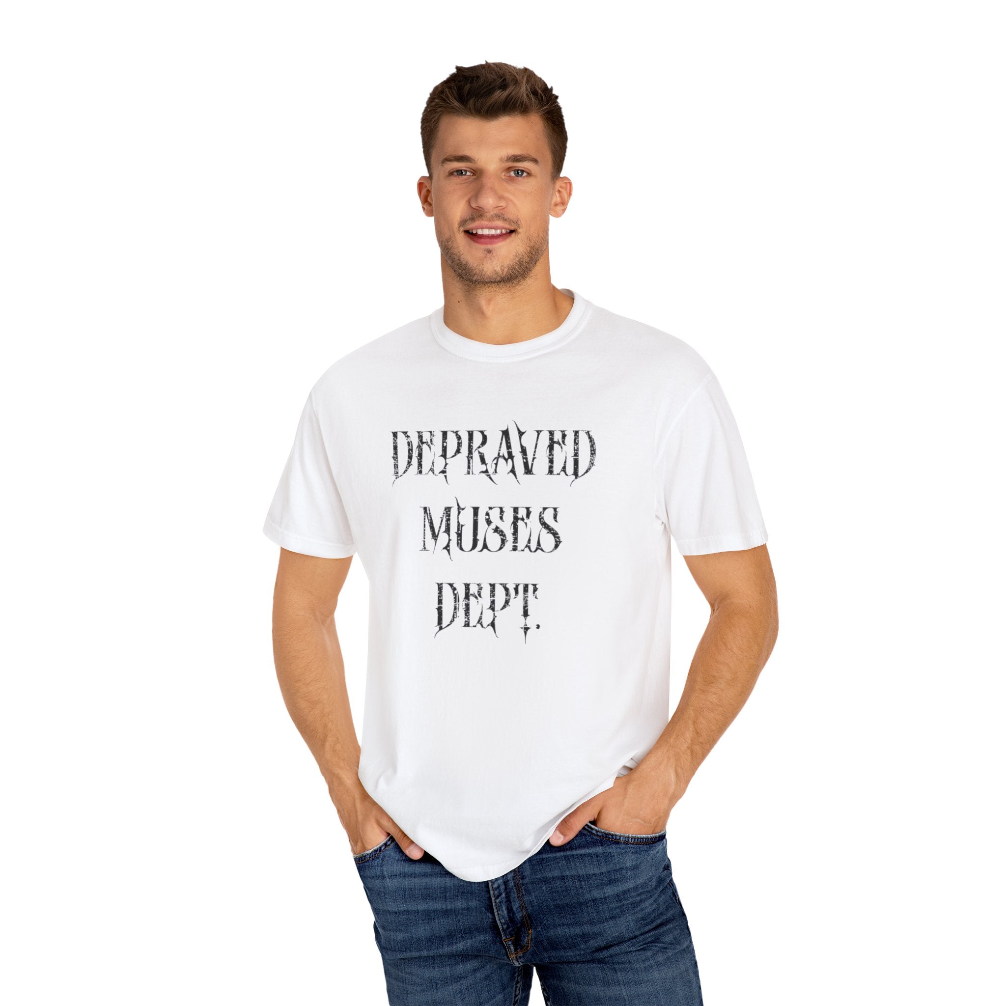 Depraved Muses Dept. Unisex Garment-Dyed T-shirt