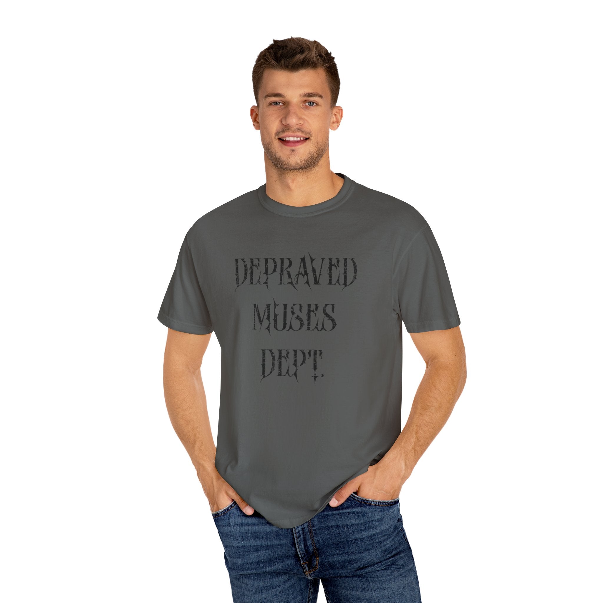 Depraved Muses Dept. Unisex Garment-Dyed T-shirt