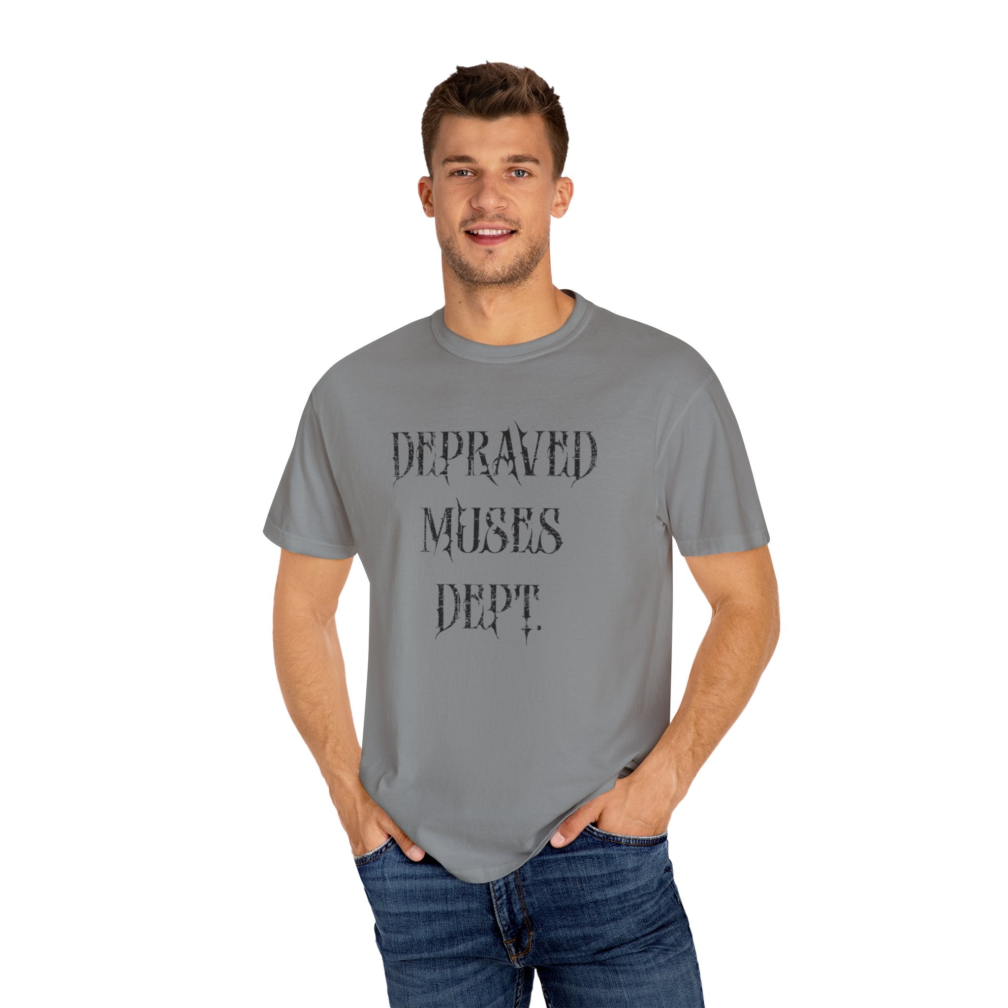 Depraved Muses Dept. Unisex Garment-Dyed T-shirt
