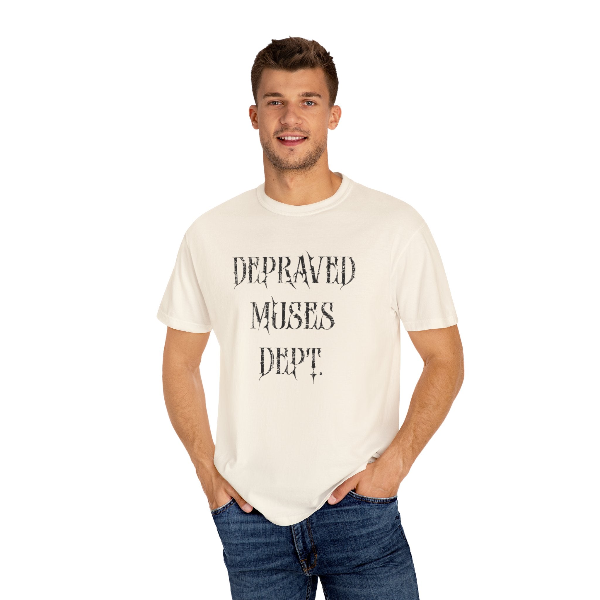 Depraved Muses Dept. Unisex Garment-Dyed T-shirt