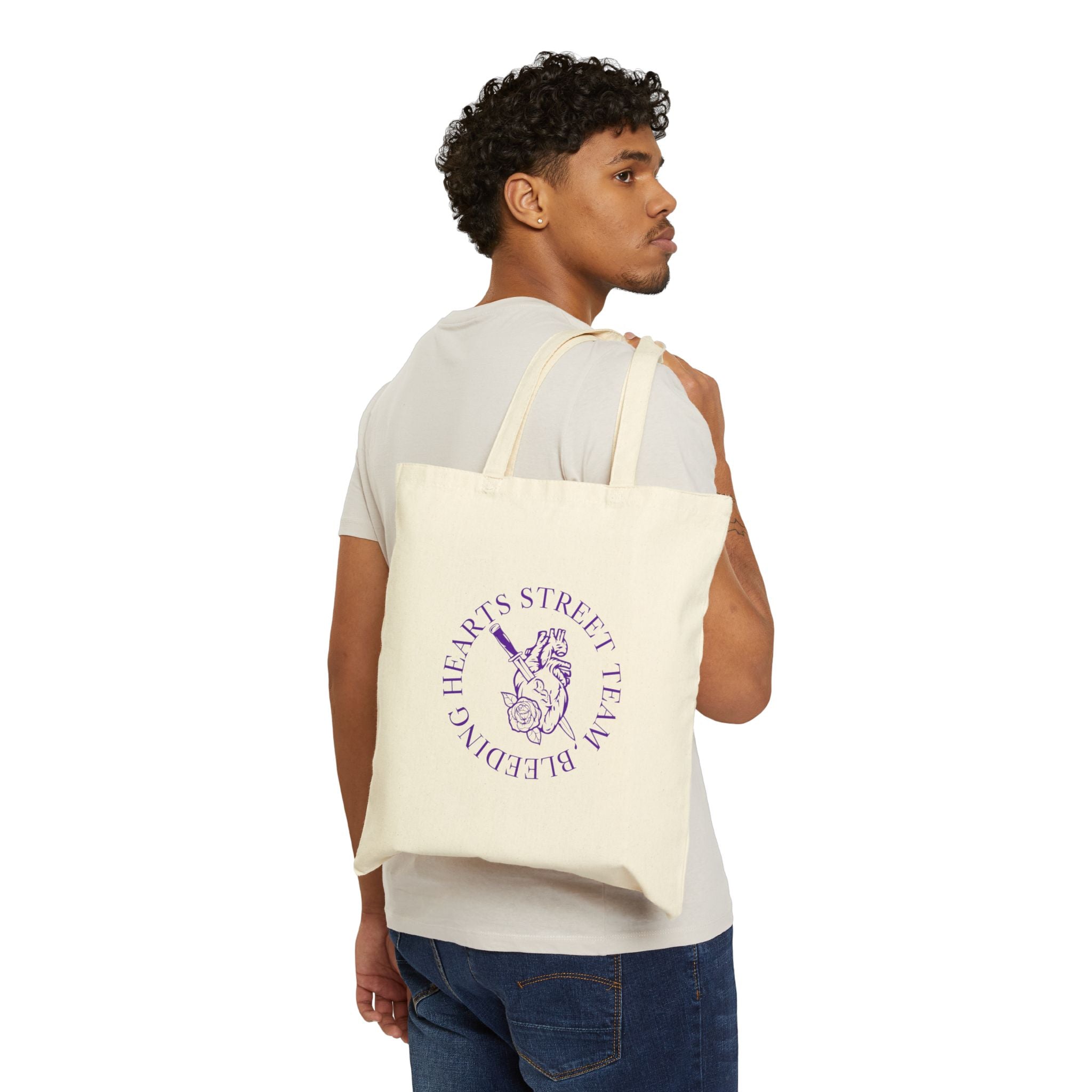 Bleeding Hearts Street Team Logo Cotton Canvas Tote Bag
