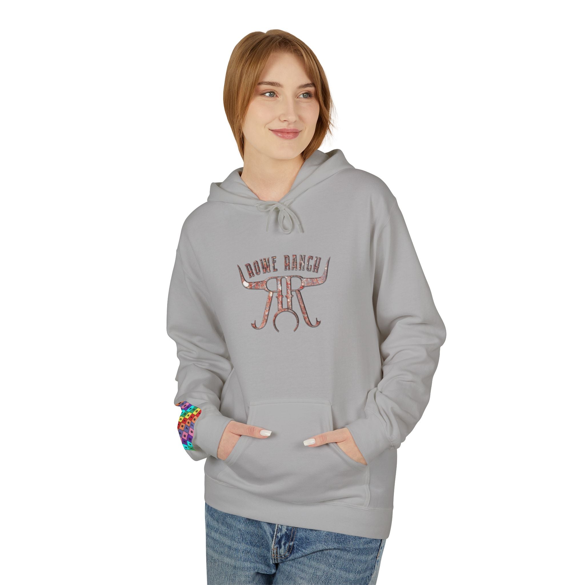 Rowe Ranch Logo Unisex Midweight Softstyle Fleece Hoodie