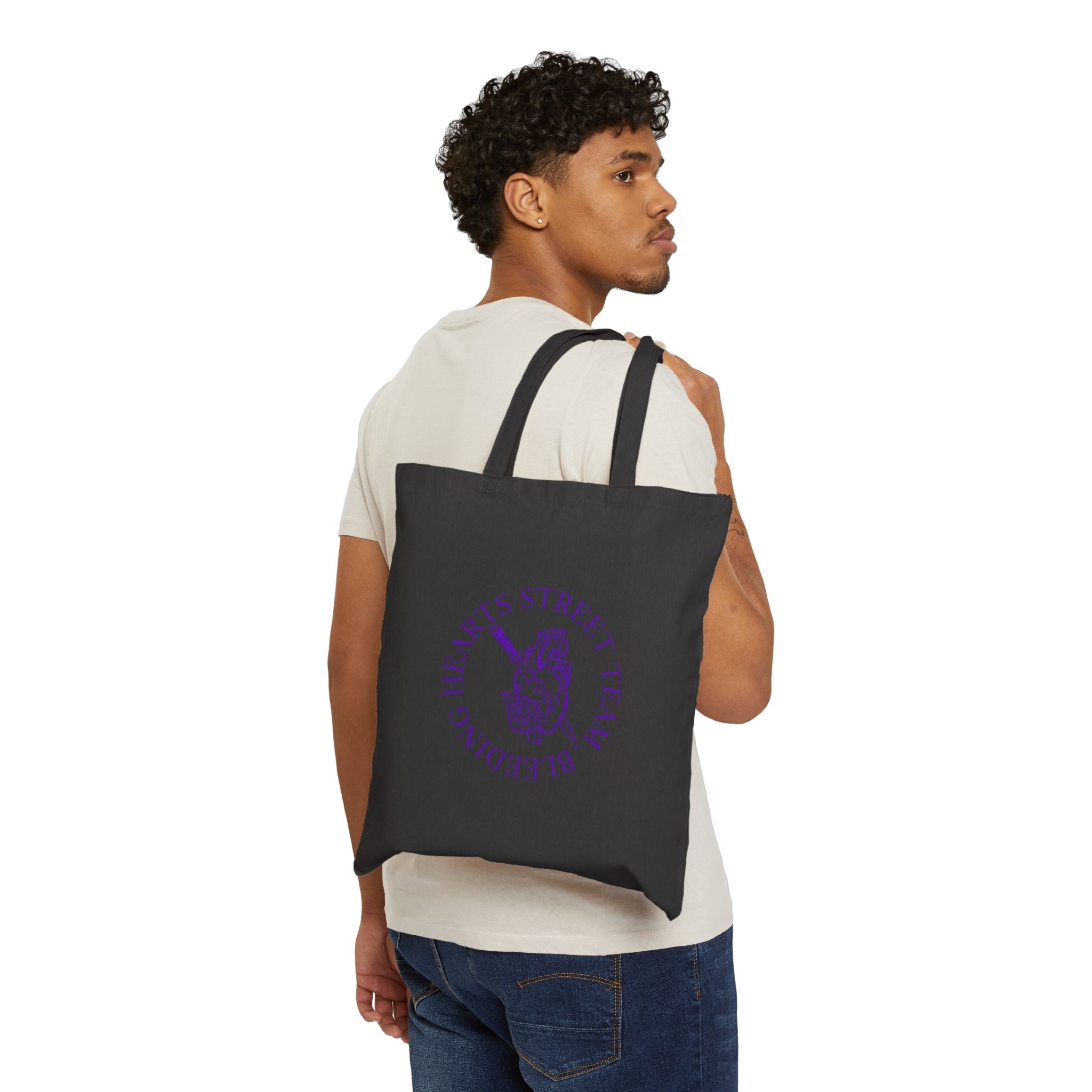 Bleeding Hearts Street Team Logo Cotton Canvas Tote Bag
