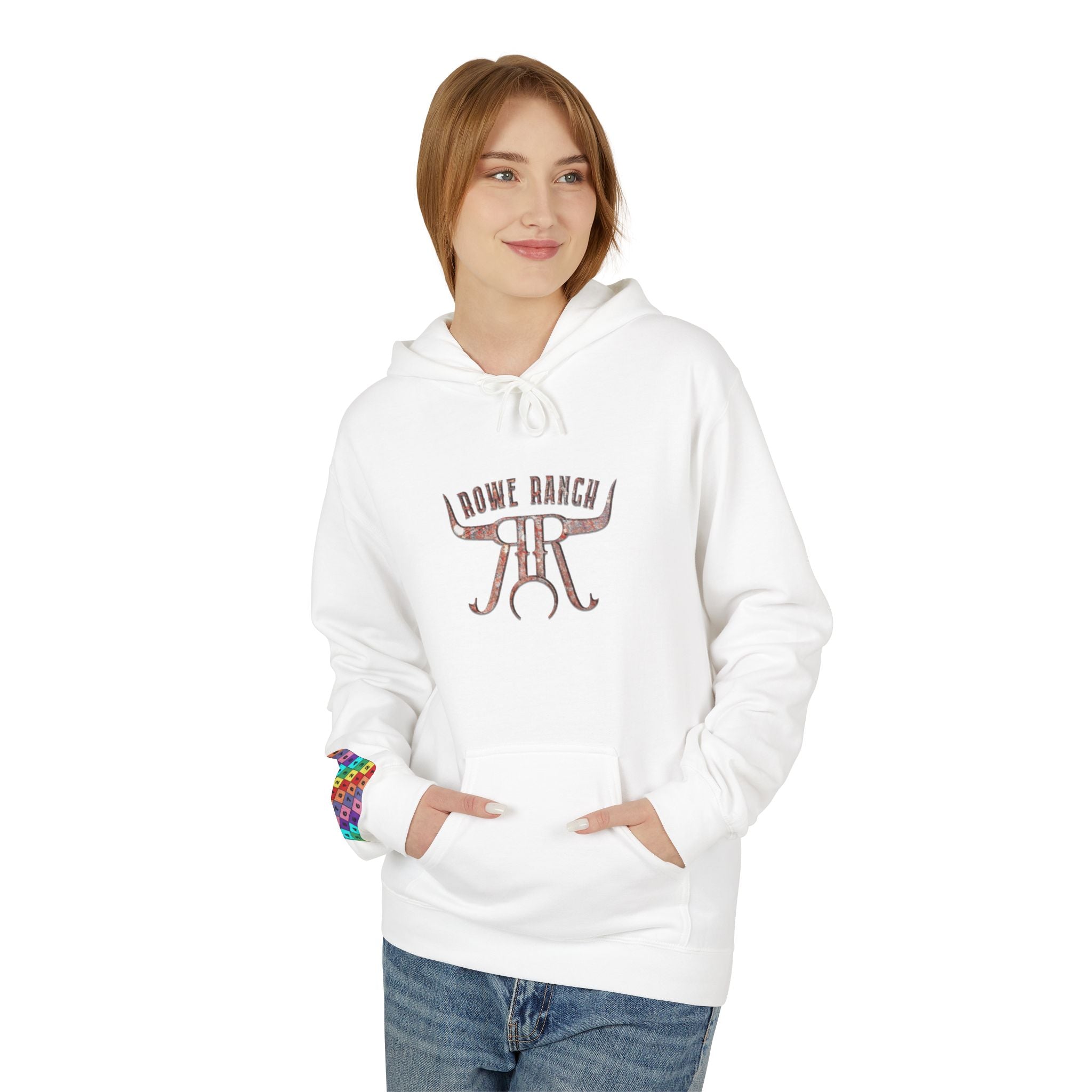 Rowe Ranch Logo Unisex Midweight Softstyle Fleece Hoodie