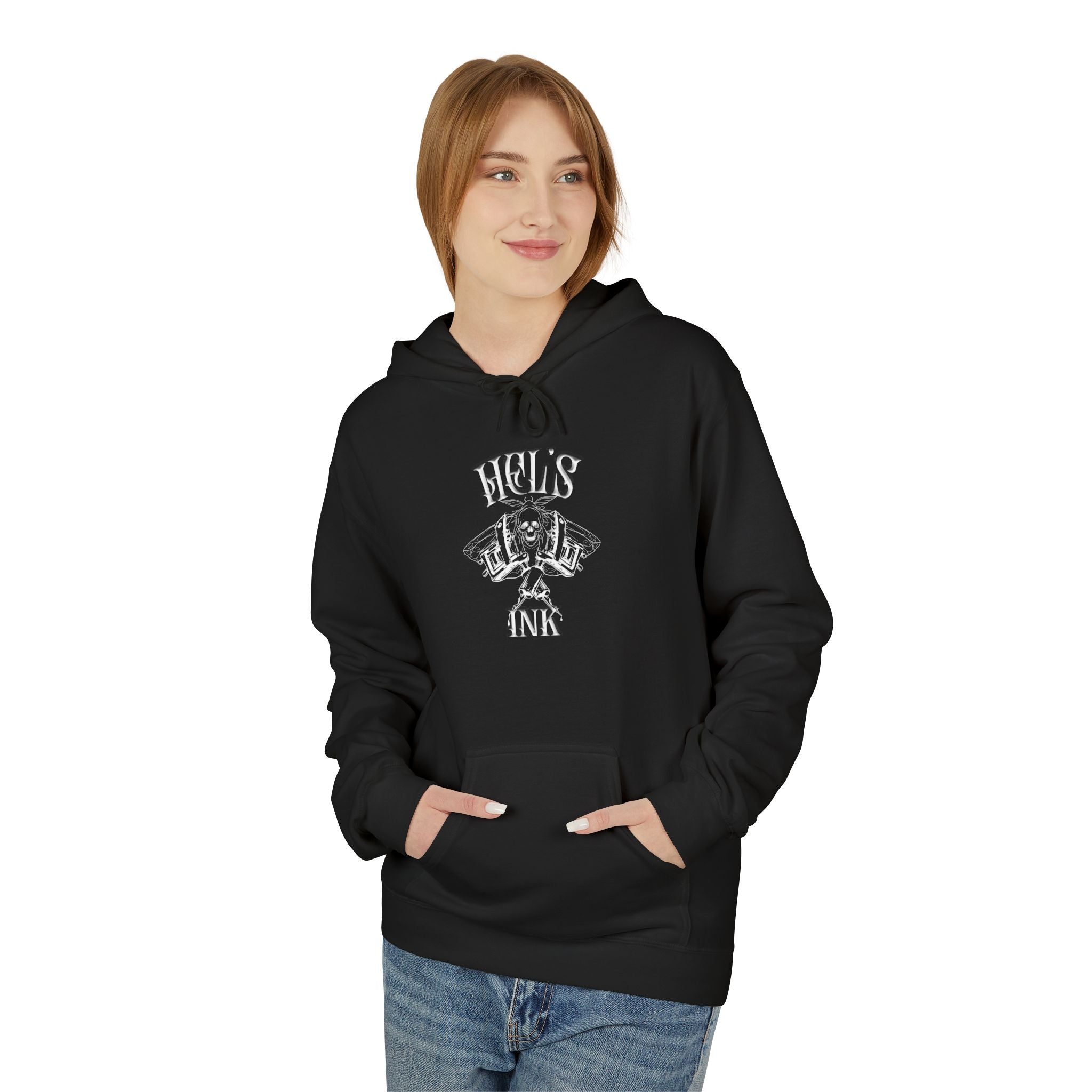 Hel's Ink Logo Unisex Midweight Softstyle Fleece Hoodie