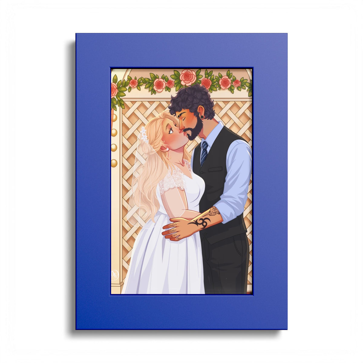 5x7 Atlas & Ren Blue Framed Poster
