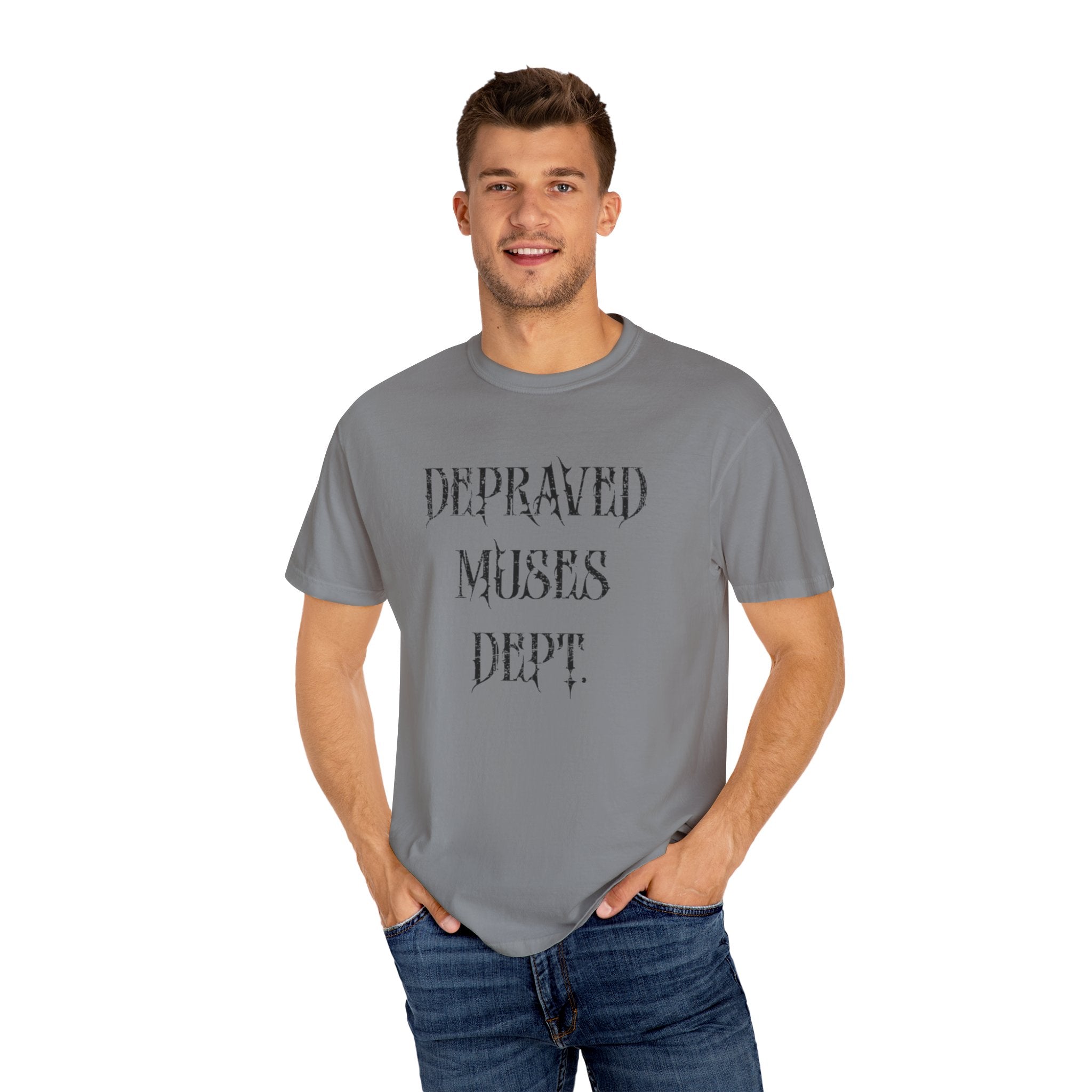 Depraved Muses Dept. Unisex Garment-Dyed T-shirt