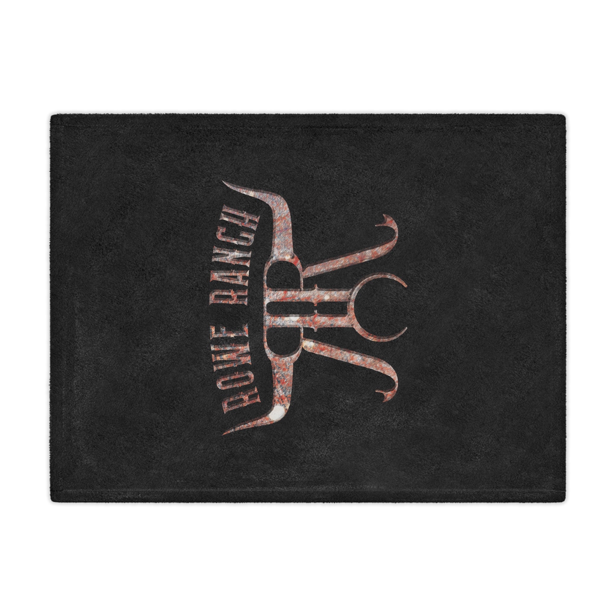 Rowe Ranch Logo Minky Blanket