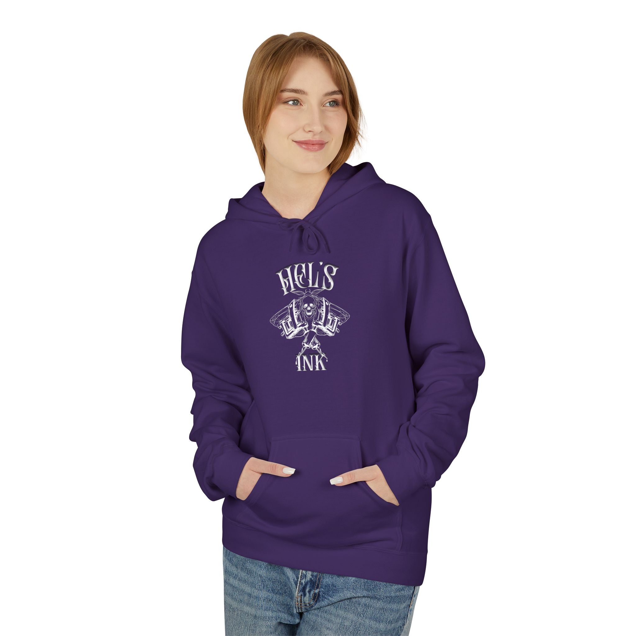 Hel's Ink Logo Unisex Midweight Softstyle Fleece Hoodie