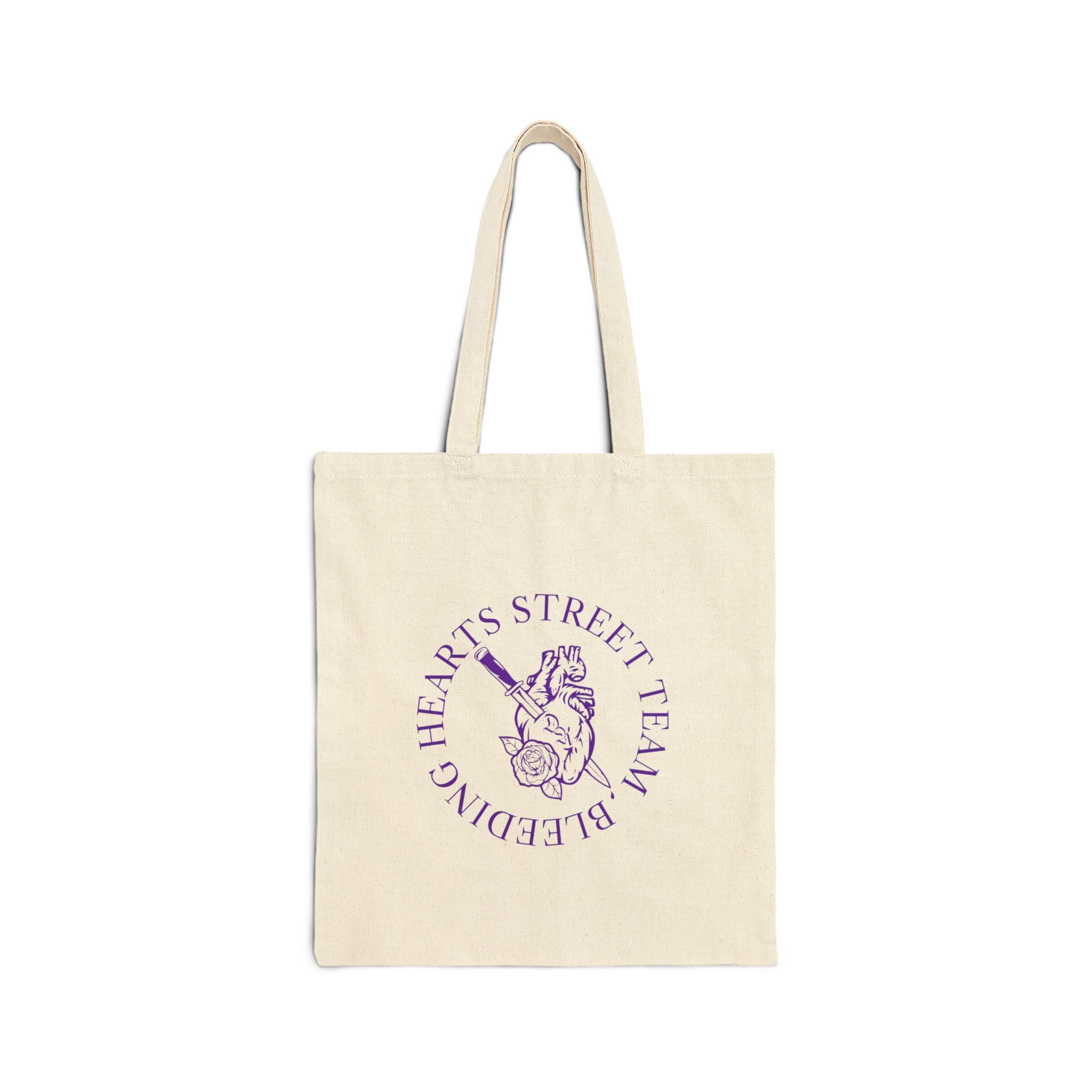 Bleeding Hearts Street Team Logo Cotton Canvas Tote Bag