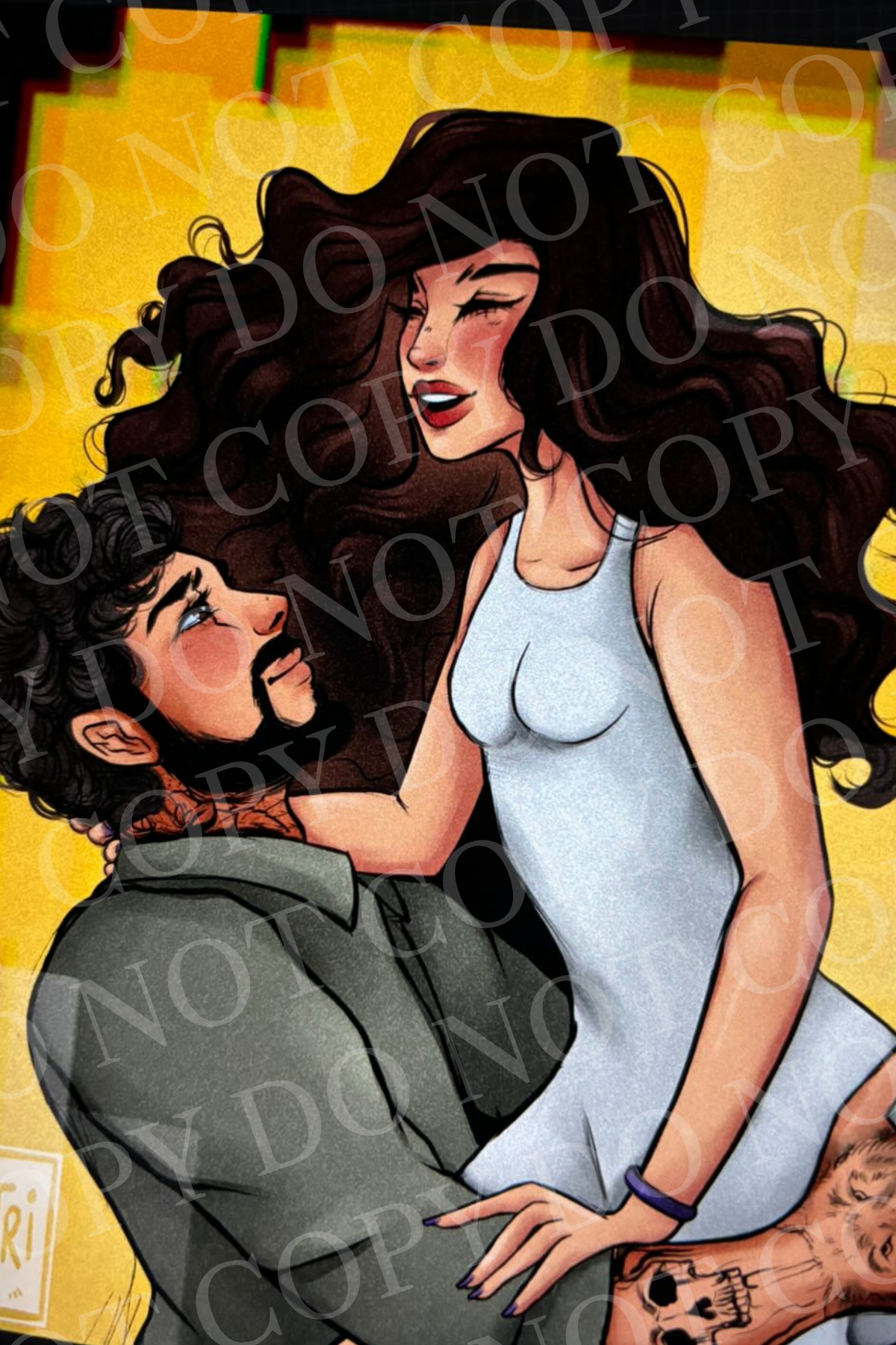 Hel's Ink Derek Indy Yellow Background