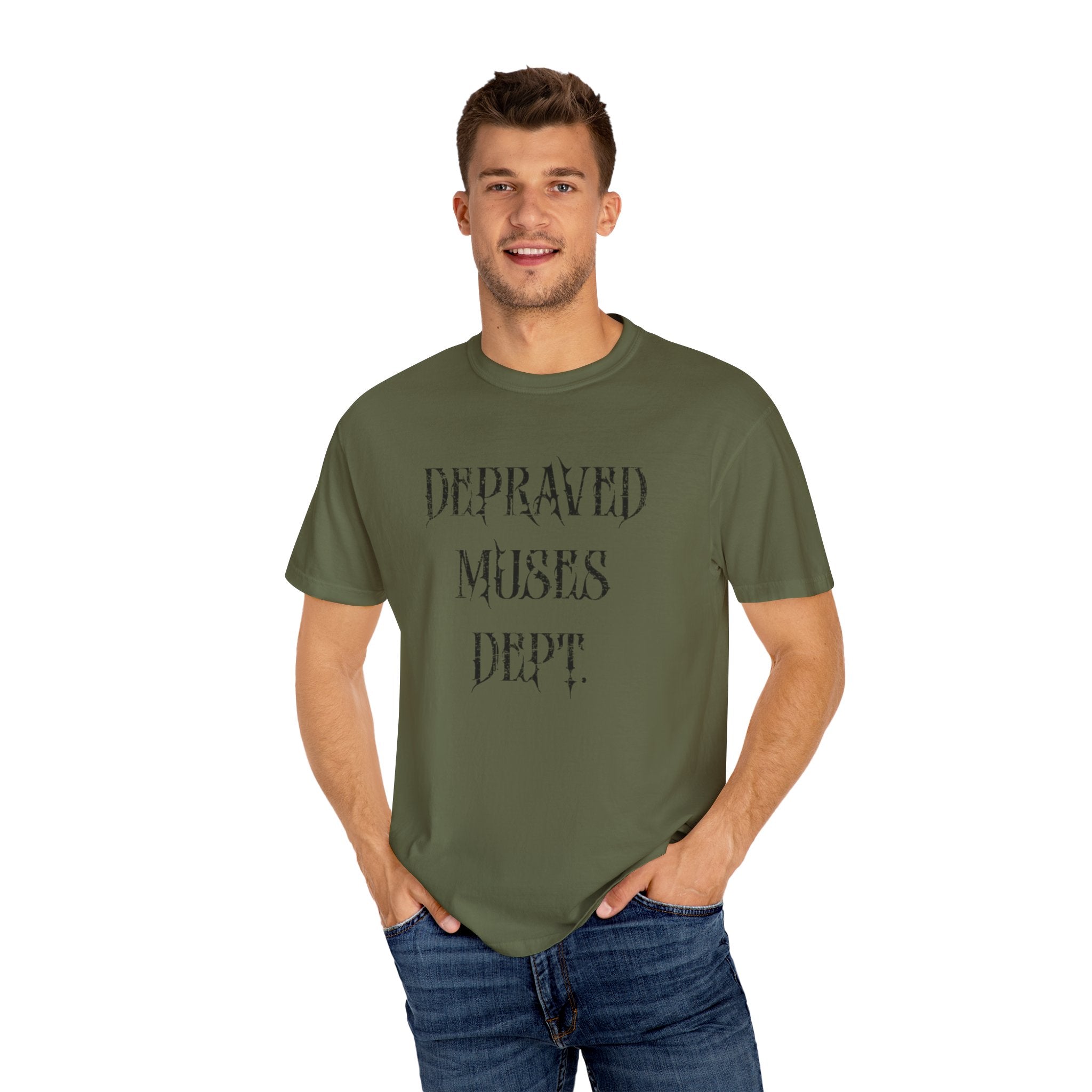 Depraved Muses Dept. Unisex Garment-Dyed T-shirt