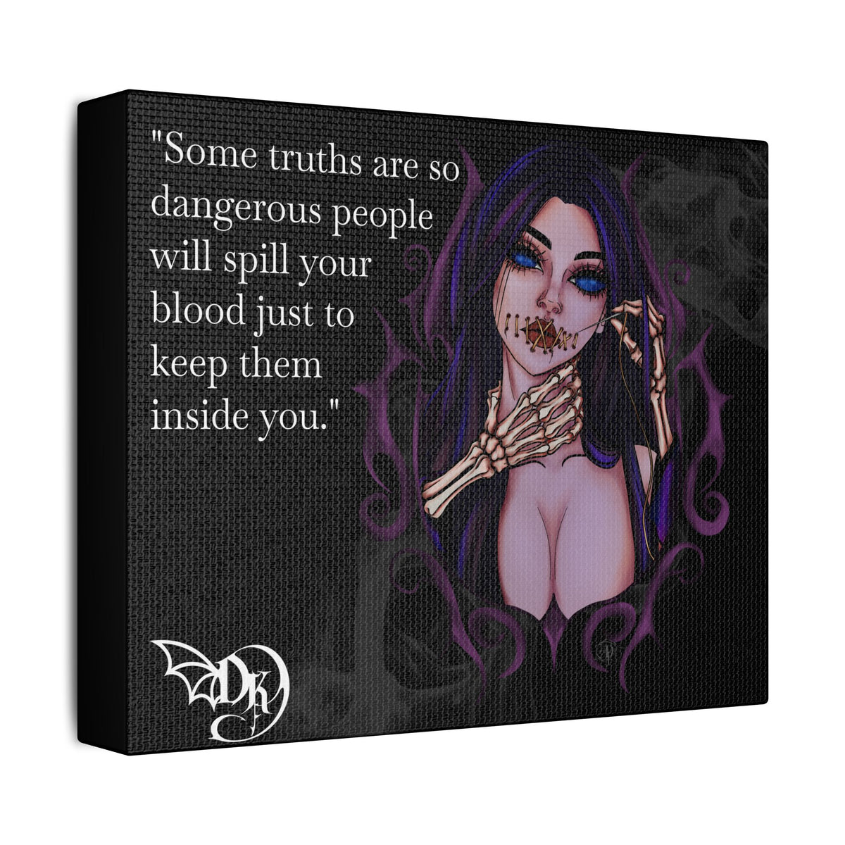 Original Art - Forced Silence - Satin Canvas, Stretched
