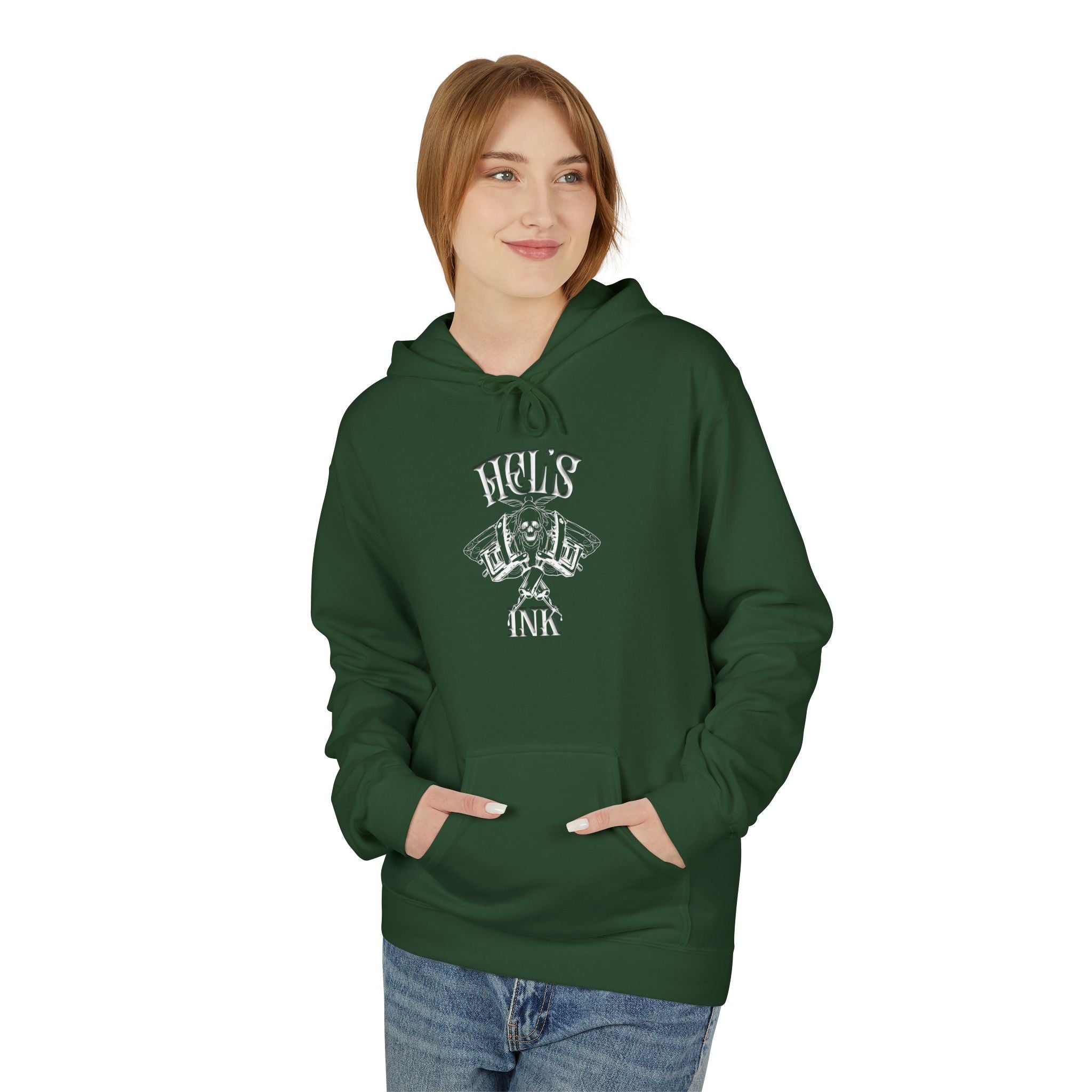 Hel's Ink Logo Unisex Midweight Softstyle Fleece Hoodie