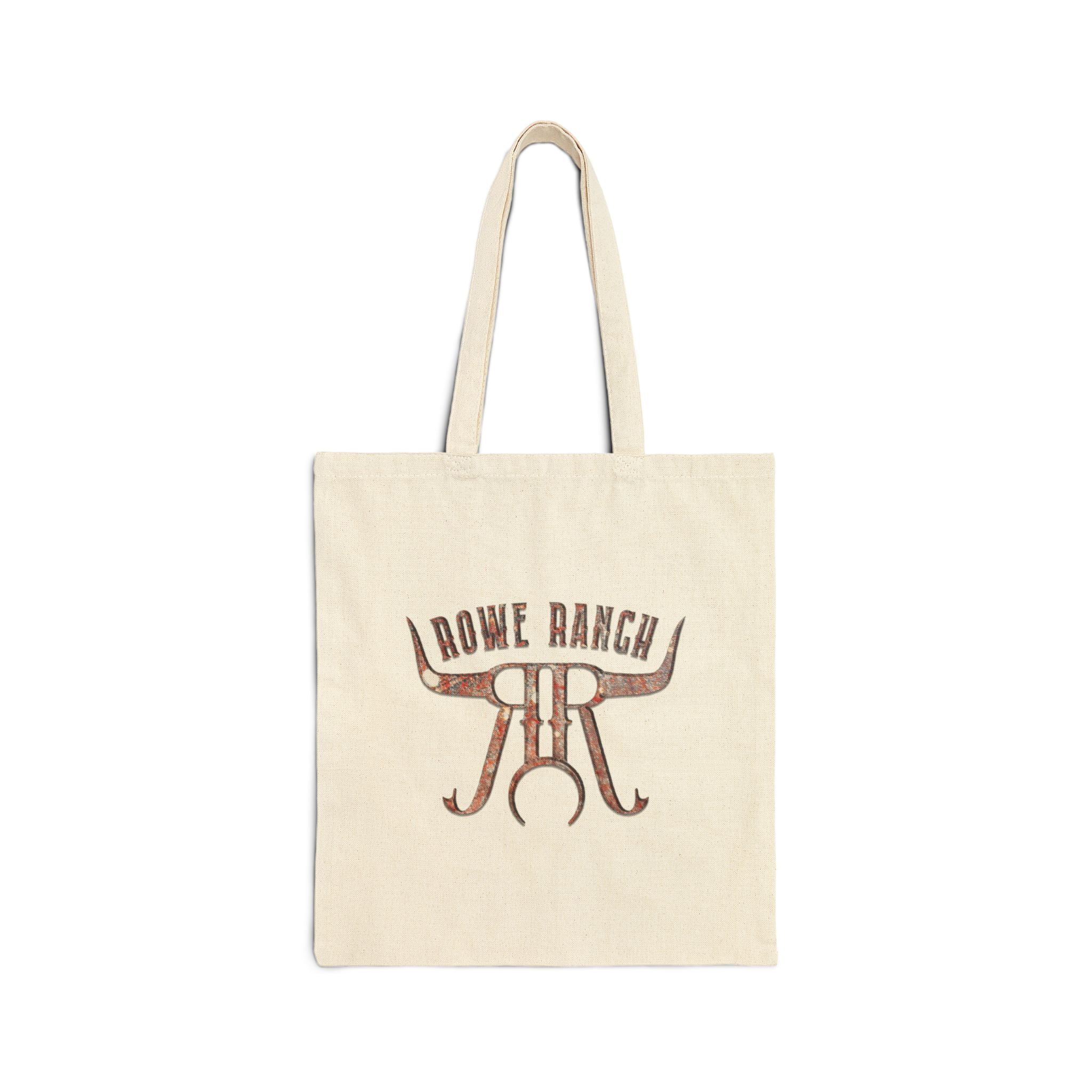Rowe Ranch Logo Cotton Canvas Tote Bag