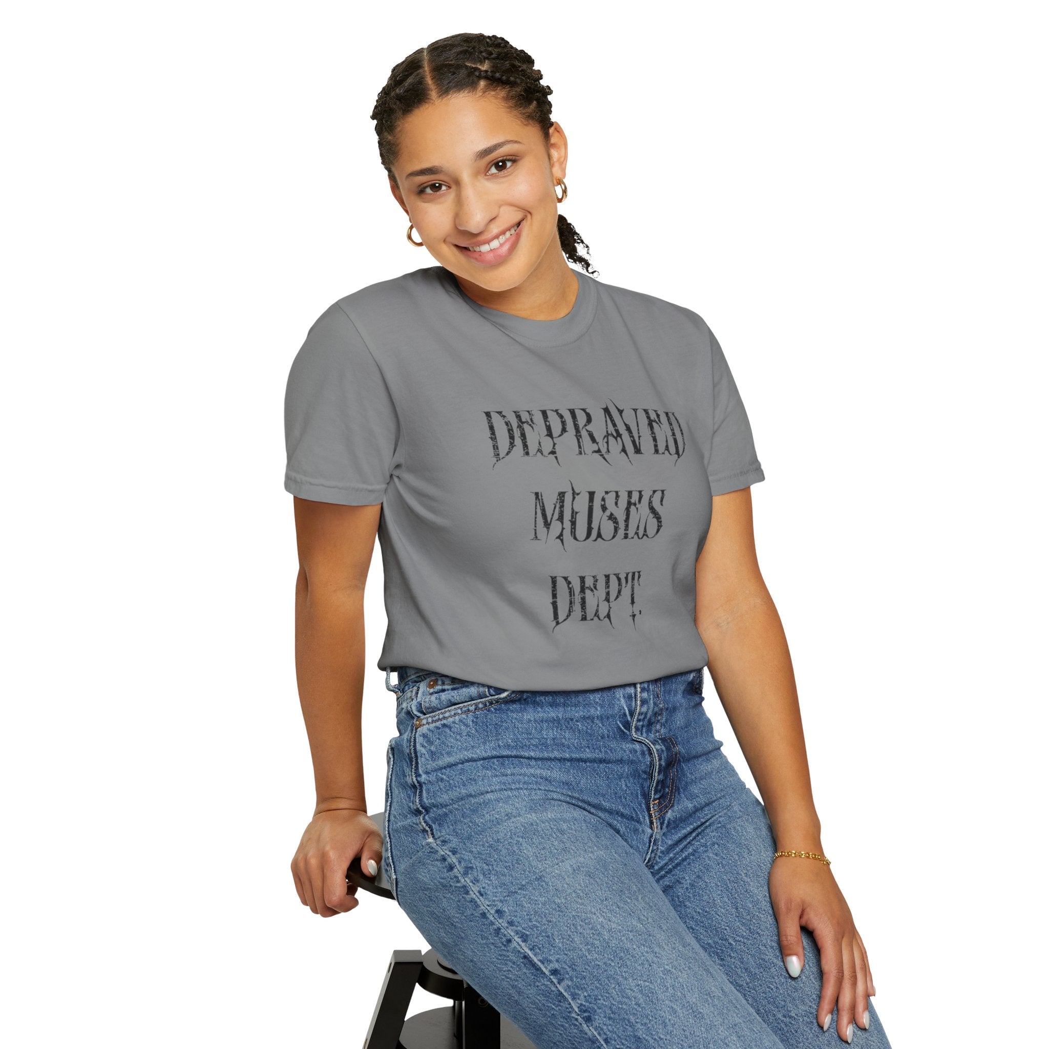 Depraved Muses Dept. Unisex Garment-Dyed T-shirt