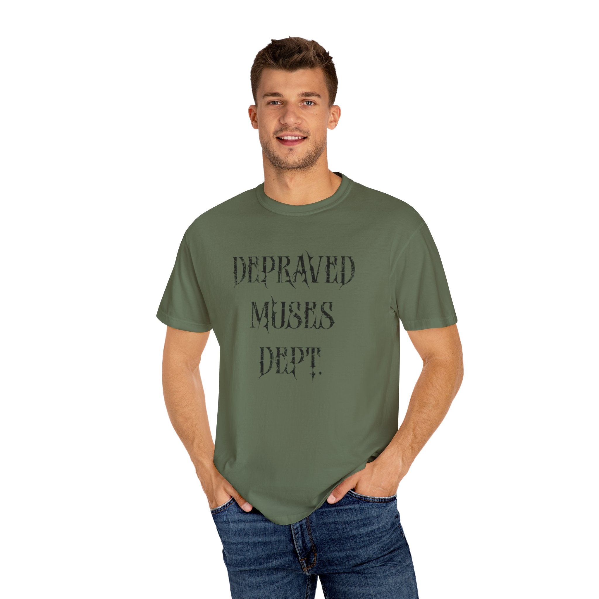 Depraved Muses Dept. Unisex Garment-Dyed T-shirt