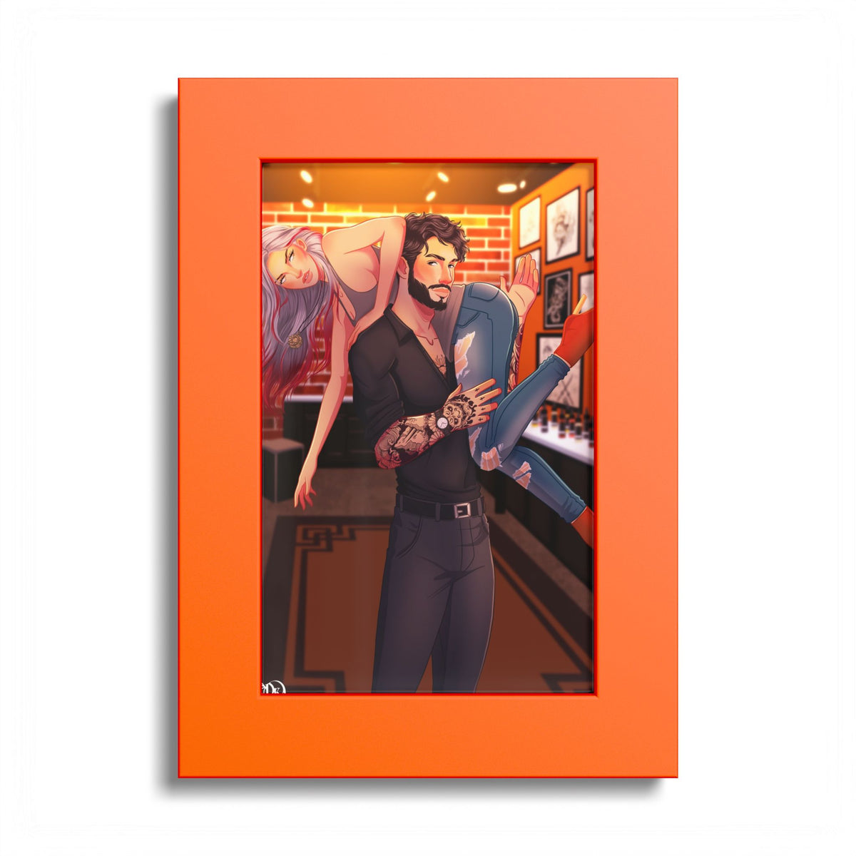 5x7 Ash & Sunday Orange Framed Poster