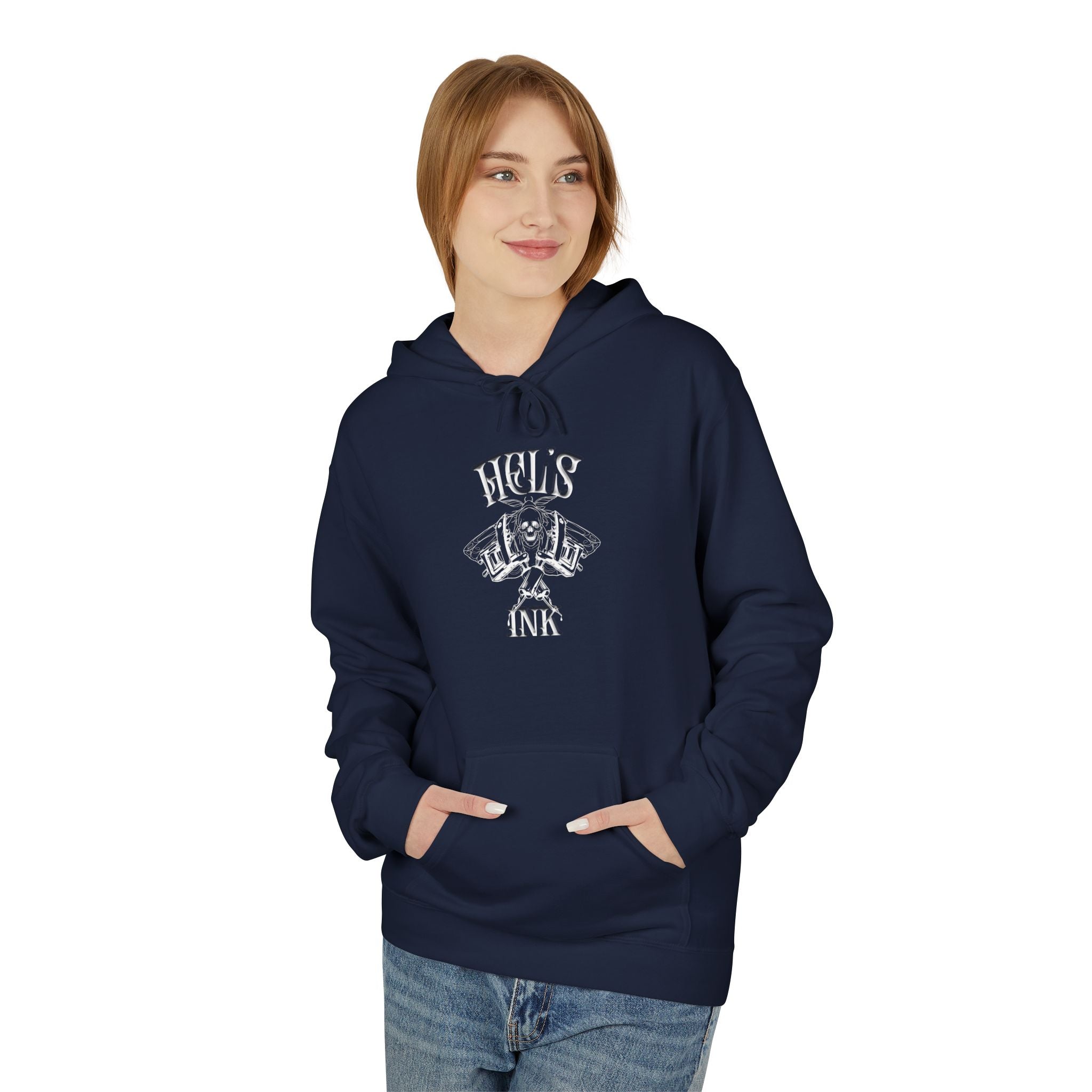 Hel's Ink Logo Unisex Midweight Softstyle Fleece Hoodie