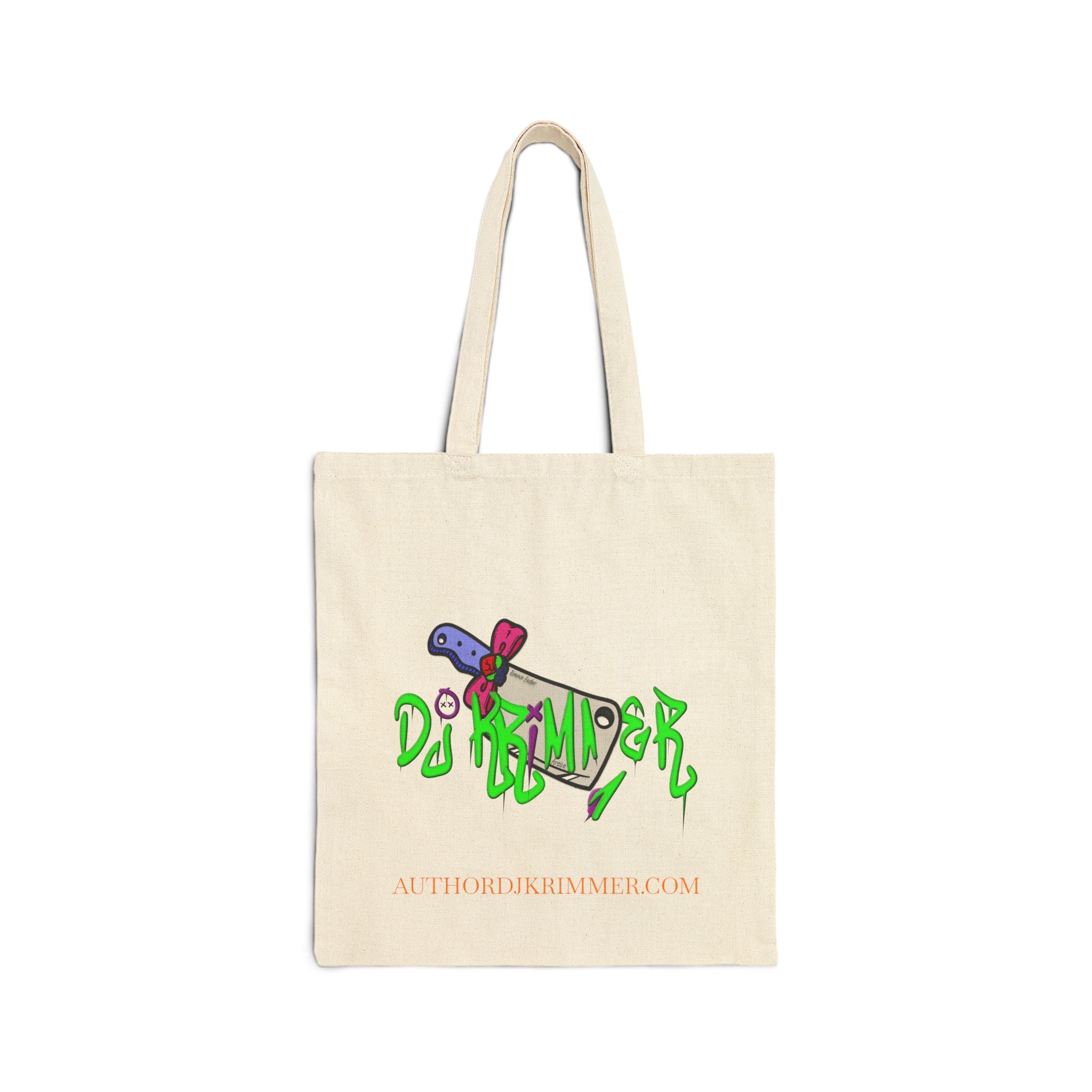 DJ KRIMMER Logo Cotton Canvas Tote Bag
