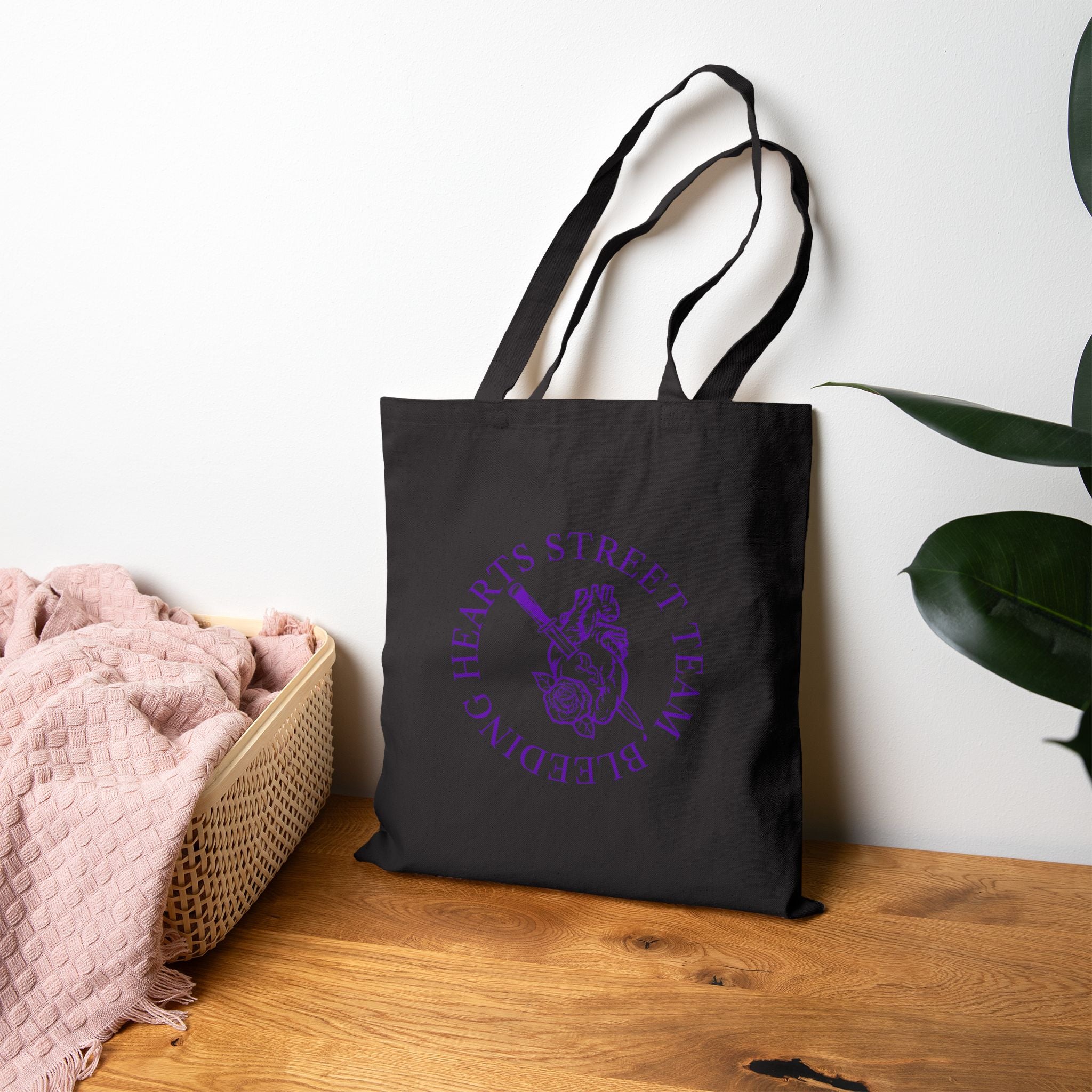 Bleeding Hearts Street Team Logo Cotton Canvas Tote Bag