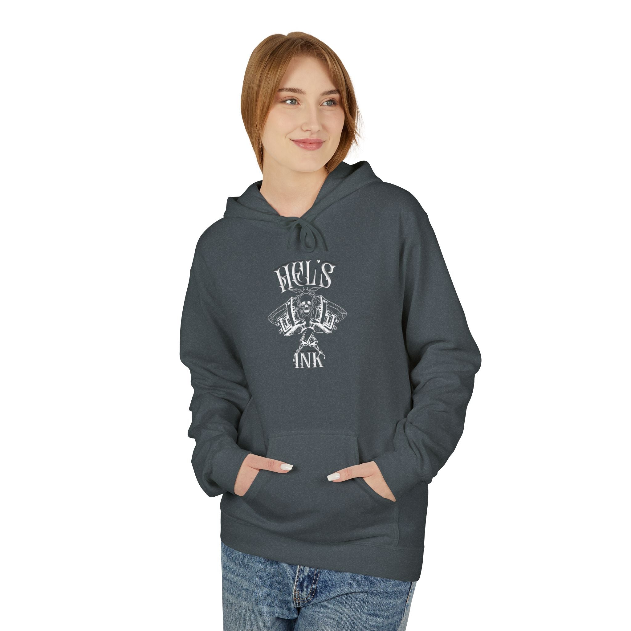 Hel's Ink Logo Unisex Midweight Softstyle Fleece Hoodie