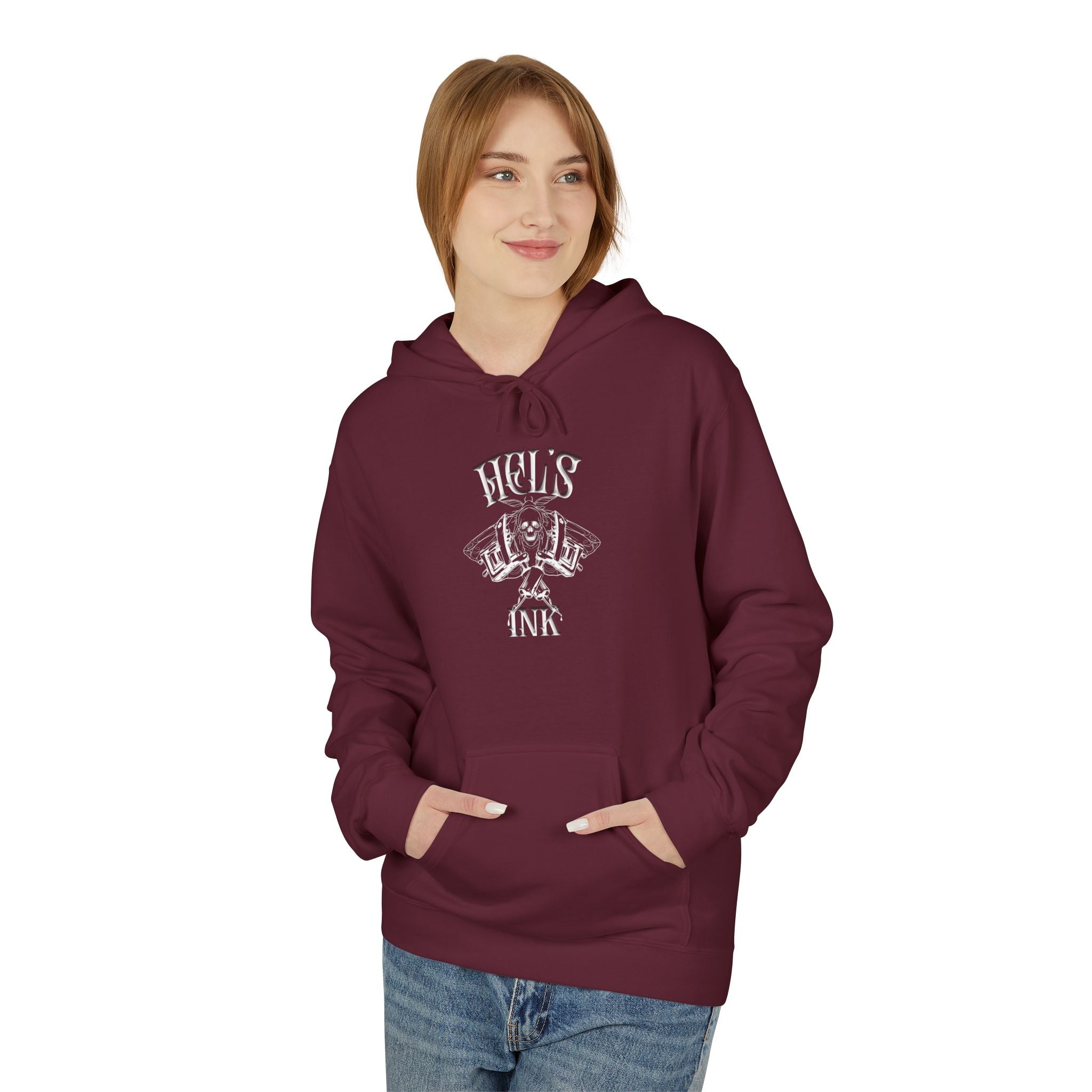 Hel's Ink Logo Unisex Midweight Softstyle Fleece Hoodie