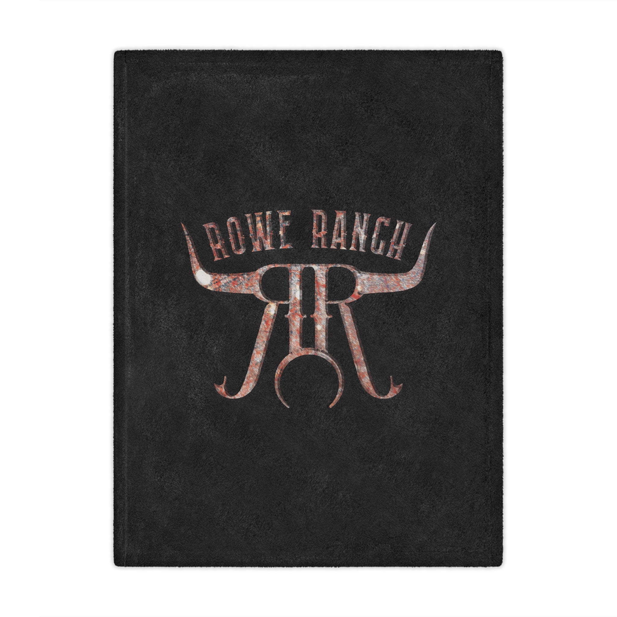 Rowe Ranch Logo Minky Blanket