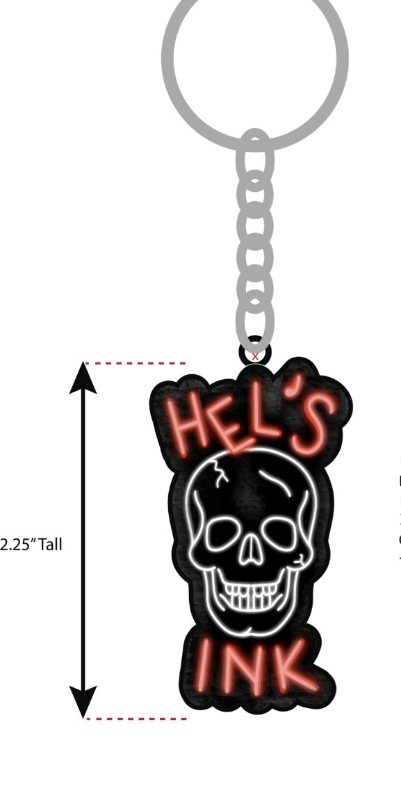 Hel's Ink Fox Keychain